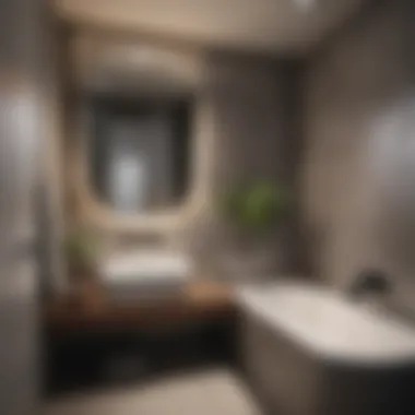 Modern Layout for Stylish Small Bathrooms Stylish small bathroom layout with modern fixtures