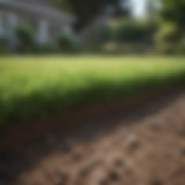 Lush green grass thriving in well-prepared soil