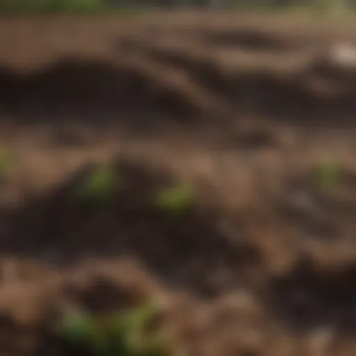 Rich soil texture ready for grass seed