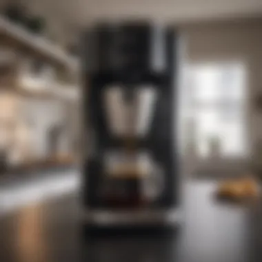 Elegant drip coffee maker in a modern kitchen setting