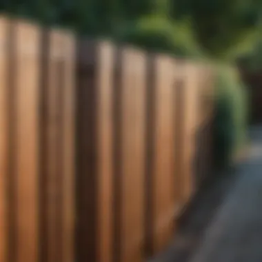 A well-maintained wooden fence after sealing