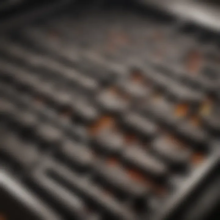 Close-up of high-quality grill materials showcasing durability