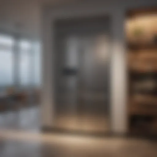 Modern French door refrigerator showcasing sleek design