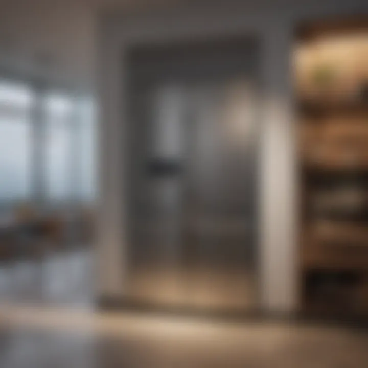 Modern French door refrigerator showcasing sleek design