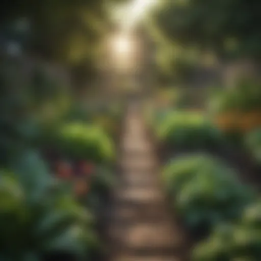 A vibrant assortment of vegetables thriving in a garden