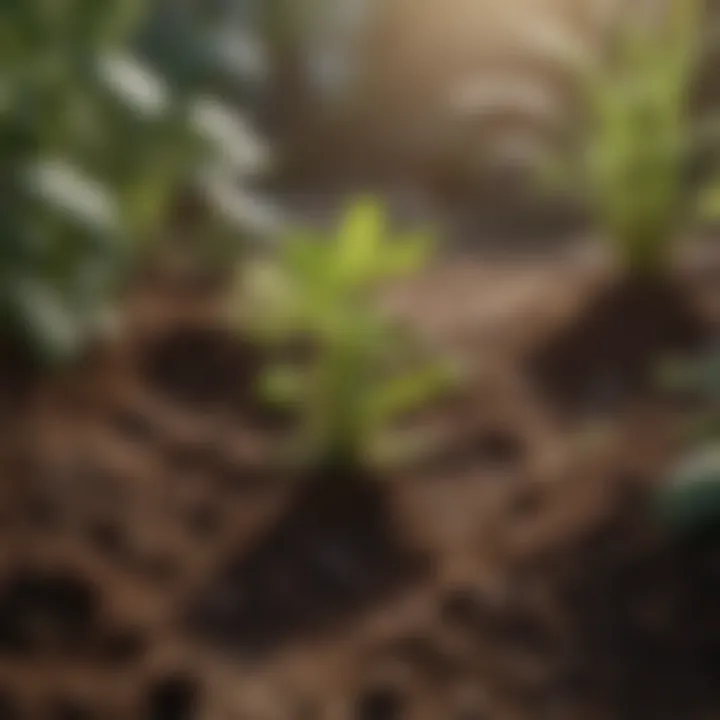 Close-up of soil composition analysis for nutrients