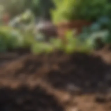 Ideal Soil Composition for Raised Beds Close-up of rich soil composition ideal for raised beds.