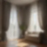 Elegant sheer curtain in a sunlit room