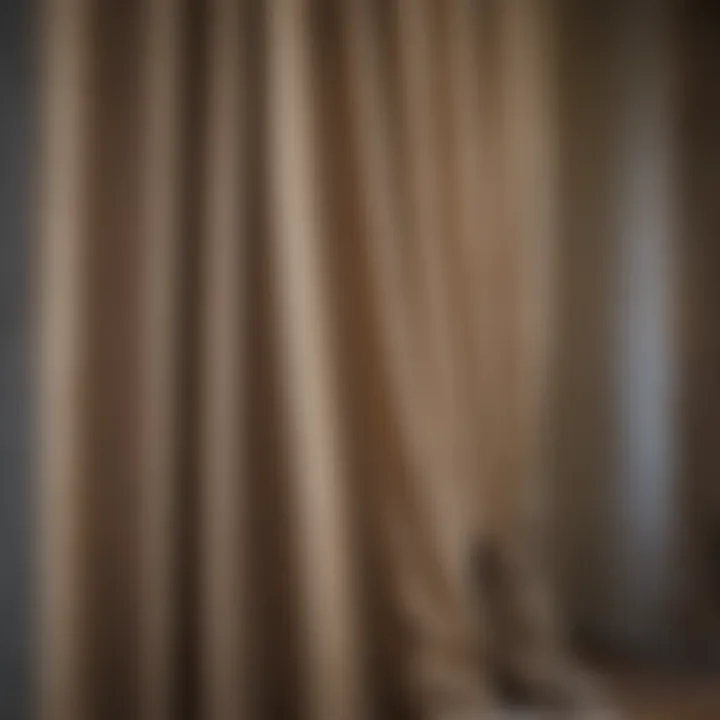 Close-up of precise measurements for curtain installation