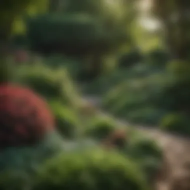 Beautifully Designed Shade Garden A beautifully designed shade garden featuring various shrubs