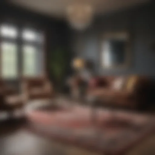 Elegant living room with a perfectly sized rug
