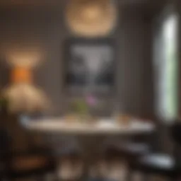 Elegant small dining table with modern design