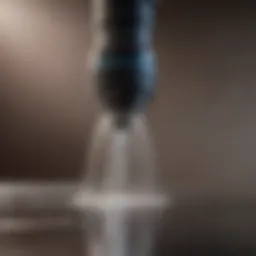Detailed view of a steam cleaner focusing on its nozzle