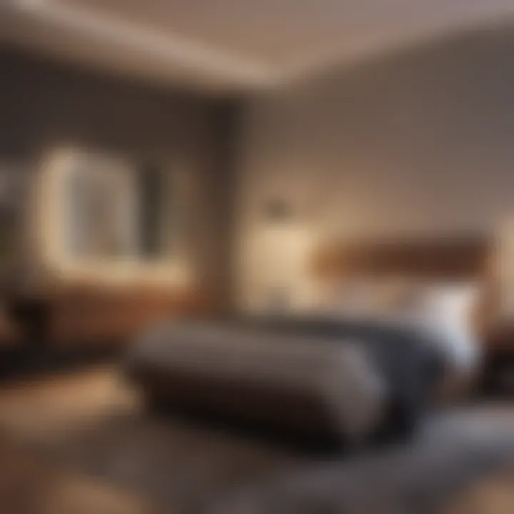 Stylish furniture layout enhancing a small room