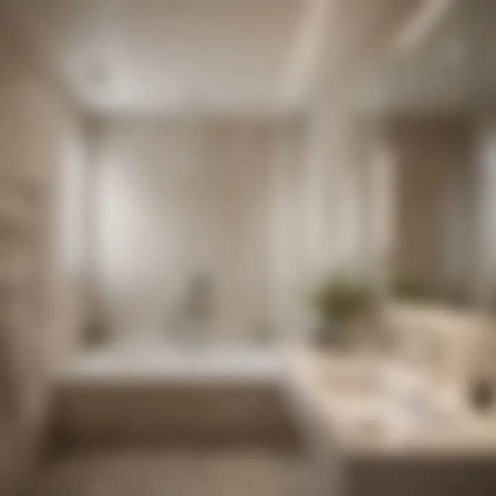 Effective use of light colors in a compact bathroom