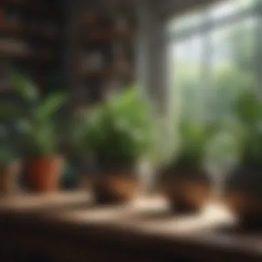 Indoor plants improving air quality