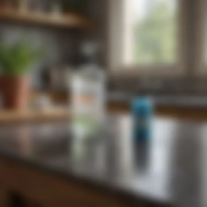 Natural cleaning products on a countertop