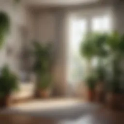 A serene room adorned with houseplants