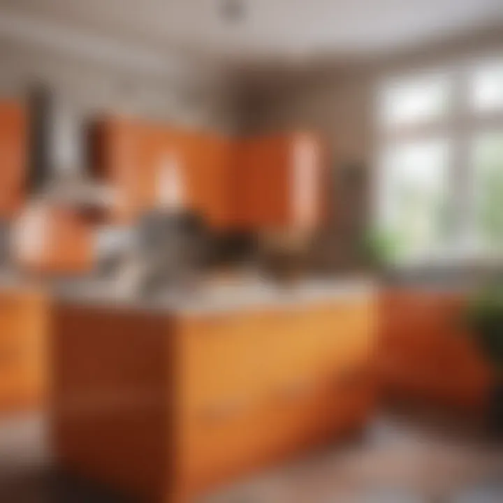 Bright color palette enhancing kitchen spaciousness