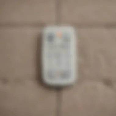 Close-up of the remote control for Tempur-Pedic mattress