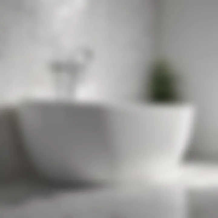 Close-up of luxurious white bath materials and textures