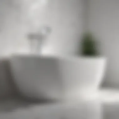 Luxurious Materials and Textures in White Bath Close-up of luxurious white bath materials and textures
