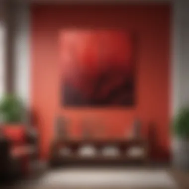 Stylish Red Wall Art Stylish red wall art complementing modern decor