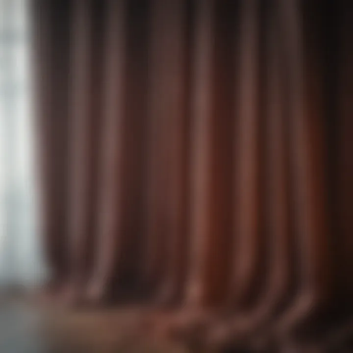 A close-up of various curtain fabrics showcasing texture and color