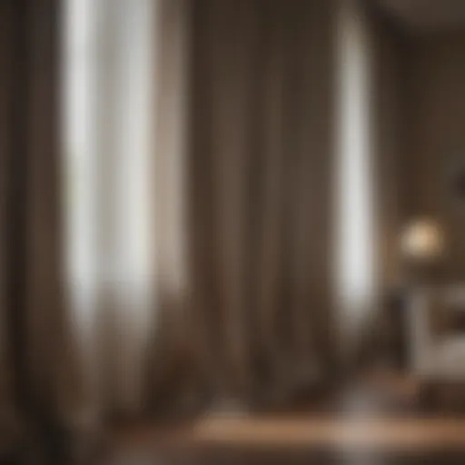 Elegant floor-length curtains adding sophistication to a room