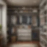 Well-organized closet with labeled bins and space-saving hangers