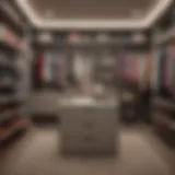 A beautifully organized closet showcasing color-coordinated clothing