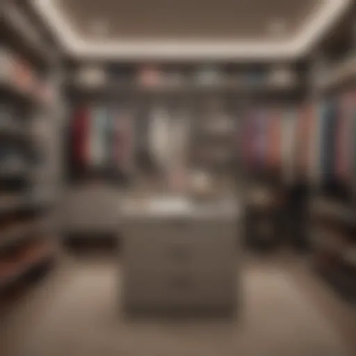 A beautifully organized closet showcasing color-coordinated clothing