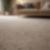 Elegant living room featuring neutral carpet color