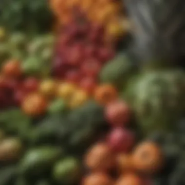 Nutritional Benefits of Fresh Produce Close-up view of fresh produce ready for juicing, emphasizing nutritional benefits
