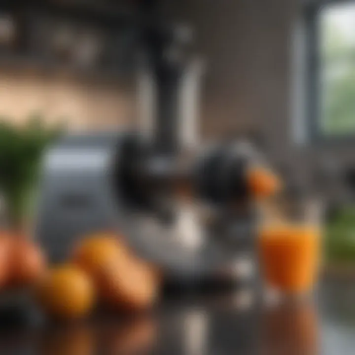 Illustration of the internal mechanics of a masticating juicer highlighting its efficiency