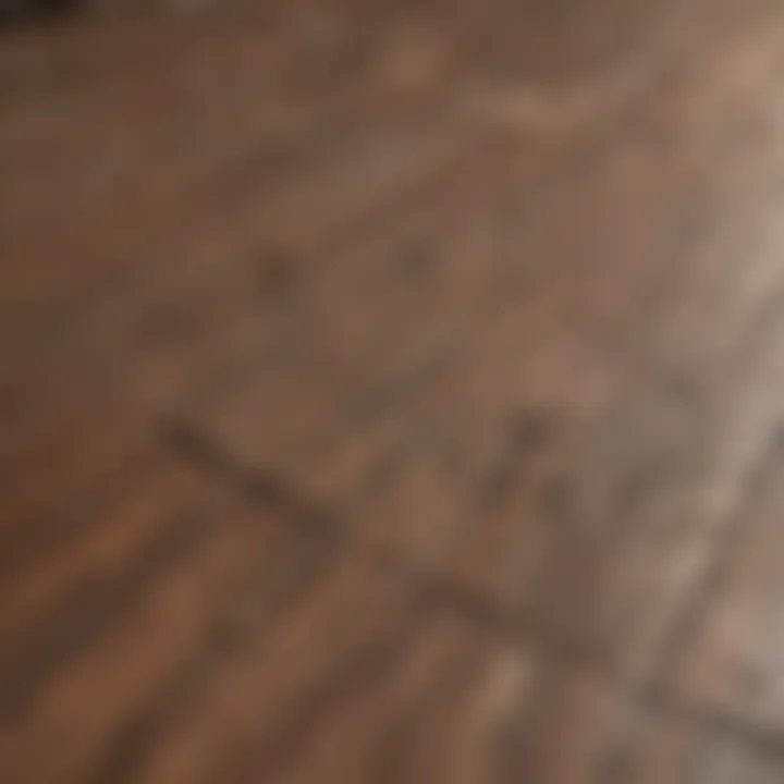 Close-up of a wood surface before lead paint stripping