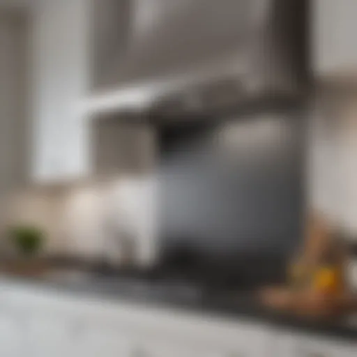 Close-up view of a clean kitchen hood showcasing its shine and efficiency