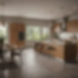 An open-concept kitchen showcasing a functional layout with modern appliances and sleek cabinetry