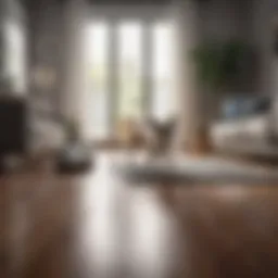 A quiet dog vacuum in a modern living room