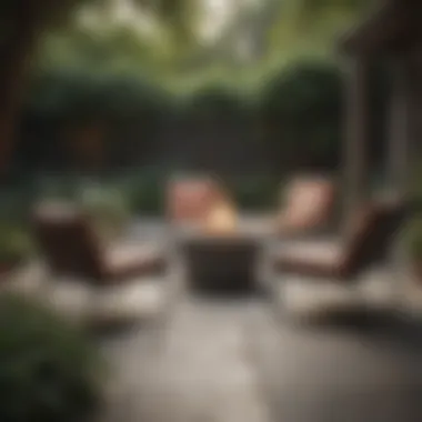 Chic Outdoor Setting with Matching Patio Chairs Chic outdoor setting with matching patio chairs
