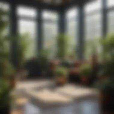 A variety of indoor plants thriving in a sun room, showcasing diverse textures and colors.