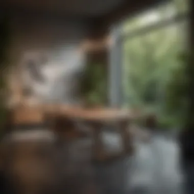 Sustainable Dining Area in Modern Style A stylish dining area featuring sustainable materials and modern design