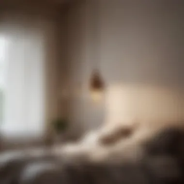 Elegant pendant lights enhancing a cozy bedroom atmosphere