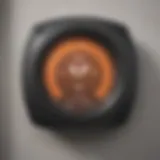 Thermostat display showing incorrect settings