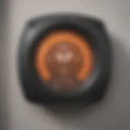 Thermostat display showing incorrect settings
