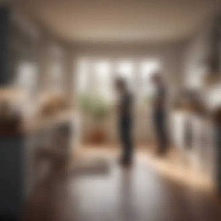 Homeowner discussing renovation plans with a contractor