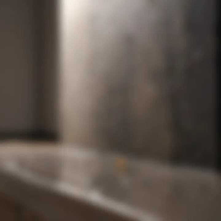 Visible signs of moisture contributing to mold