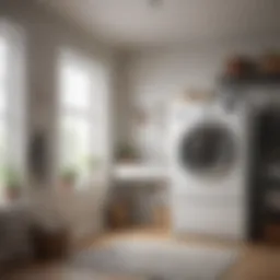 A contemporary clothes dryer model showcasing sleek design