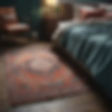Trendy colors and patterns in bedroom rugs