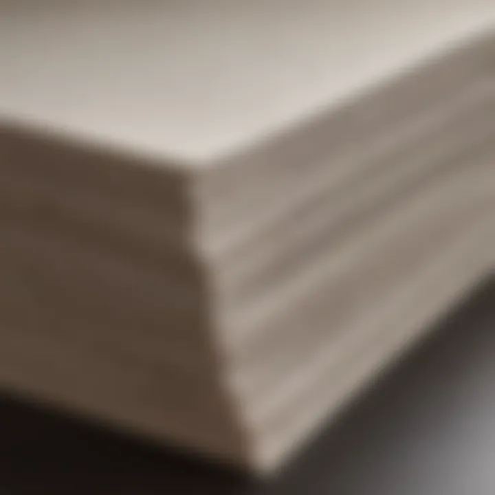 Close-up of quality paper sheets emphasizing texture